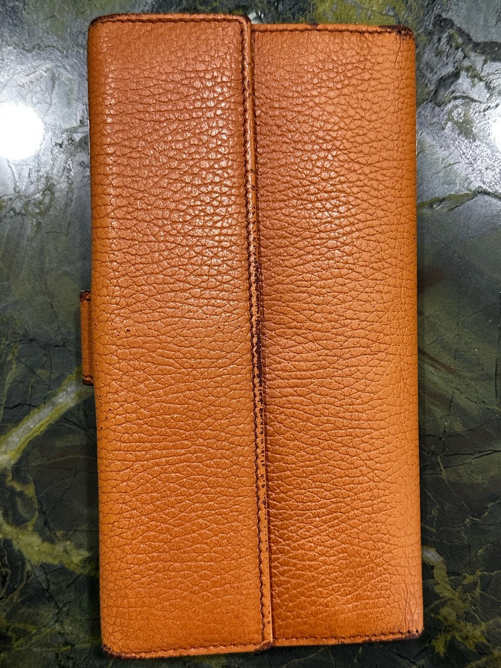 Gucci Signoria Continental Pebbled Leather Wallet Tan Silver-tone Logo Plaque - Picture 3 of 16
